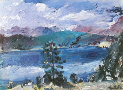 Walchensee with Larches by Lovis Corinth